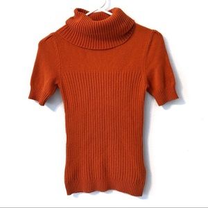 TOMMY HILFIGER ORANGE TURTLENECK TOP XS